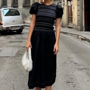 Black Ganni Mid Length Dress